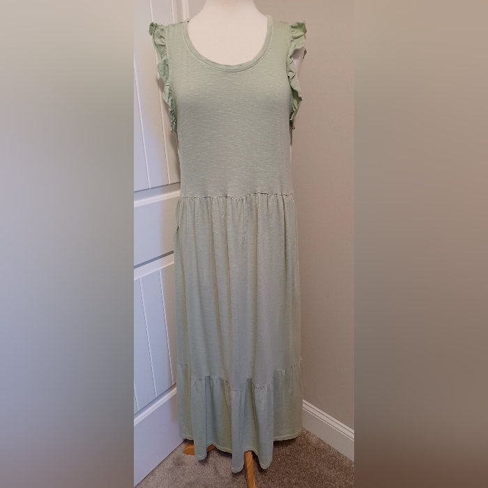 Wonderly Xlp Elegant Green Sleeveless Dress #0293